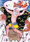Zaloğlu Rstemin Dev Ekvanla savaşı: Firdevsinin (934-1020) "Şehname" adlı eserindedir. Topkapı Sarayı Mzesindedir. Dev Ekvanın cinsel organı yılan şeklinde tasvir edilmiştir. 